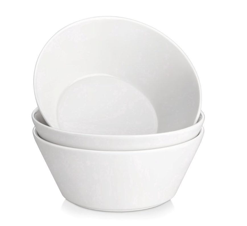60 OZ Large Soup Bowls Set of 3,MALACASA White Ceramic Salad Bowls set for Kitchen, Deep Ramen Bowls for Cereal, Pasta, Fruits, Dishwasher and Microwave Safe