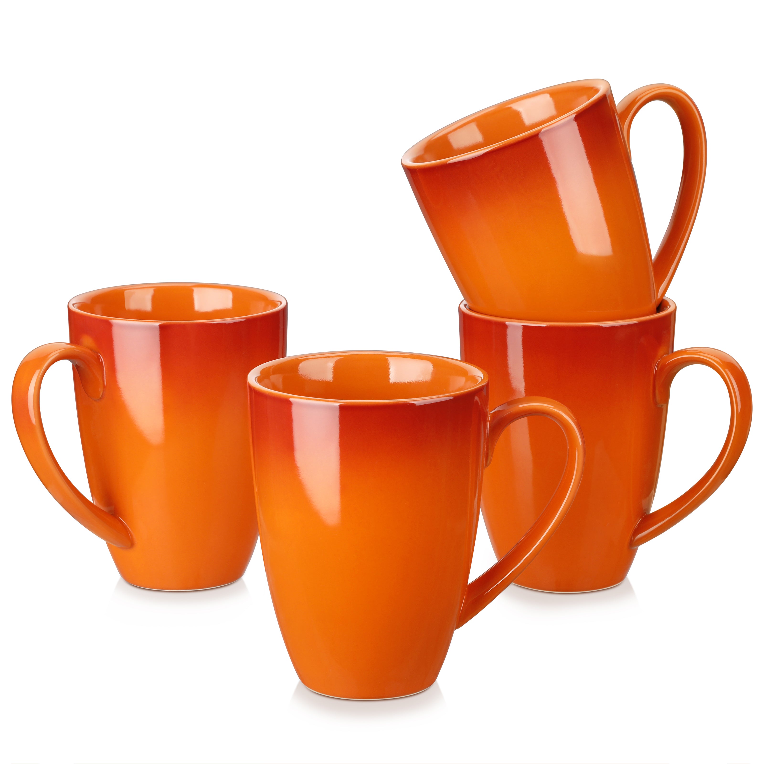 Vancasso Coffee Mugs Set of 4, 20oz Large Stoneware Mug, Tea Cups with Handle, Dishwasher and Microwave Safe, Gray