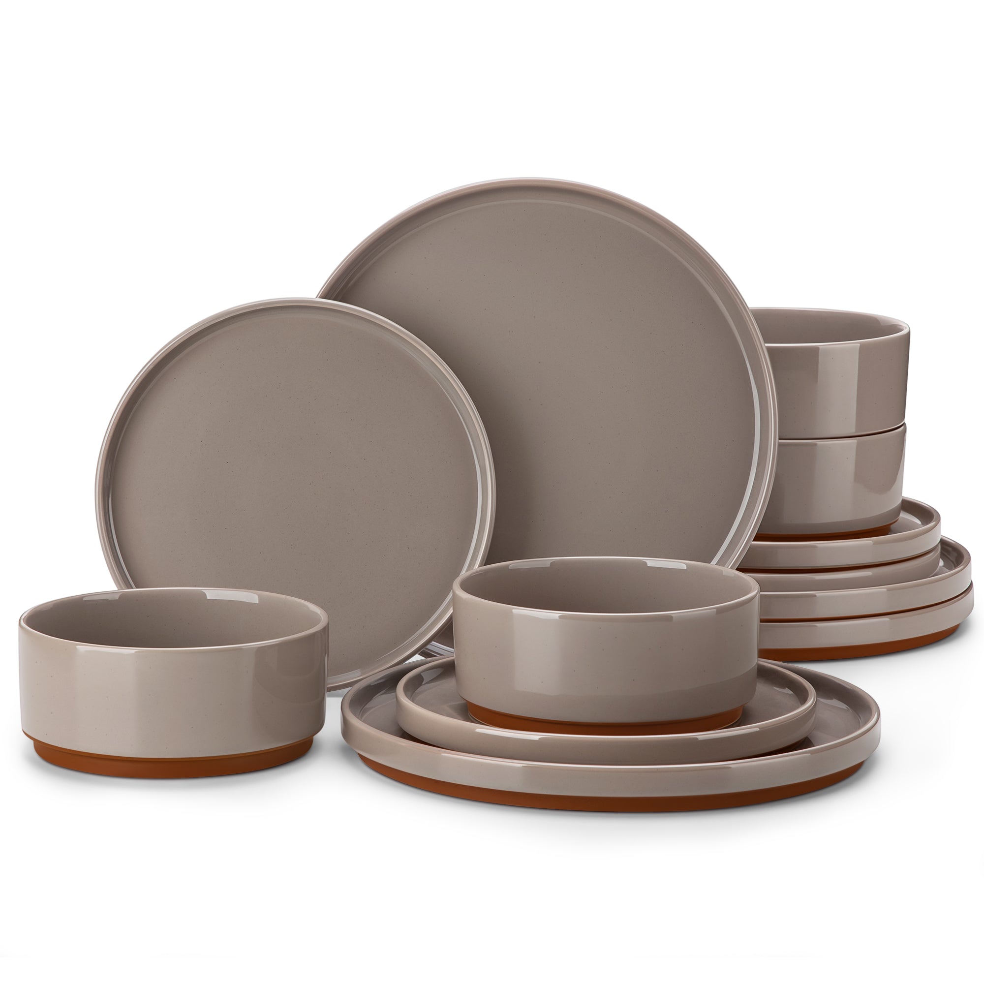 vancasso 12 pcs Dinnerware Sets, Porcelain Plates and Bowls Set for 4, Kitchen Dinner Set, Dishwasher&Microwave Safe