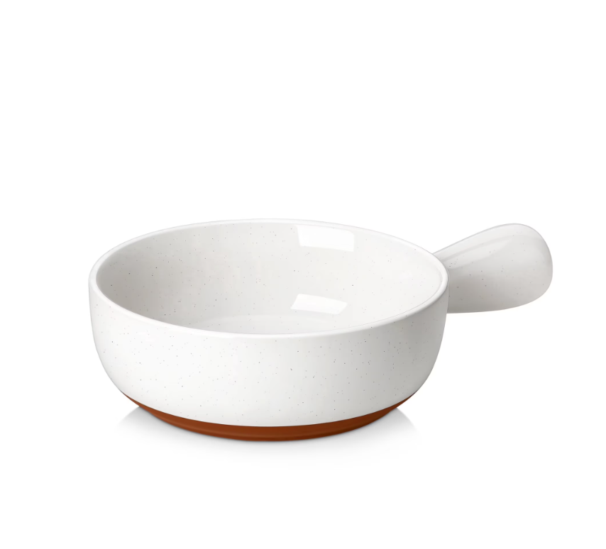 MALACASA Soup Bowls with Handles, 23 Oz French Onion Soup Bowls, Ceramic Soup Crocks Oven Safe, Microwave Dishwasher Safe, 3 Pcs