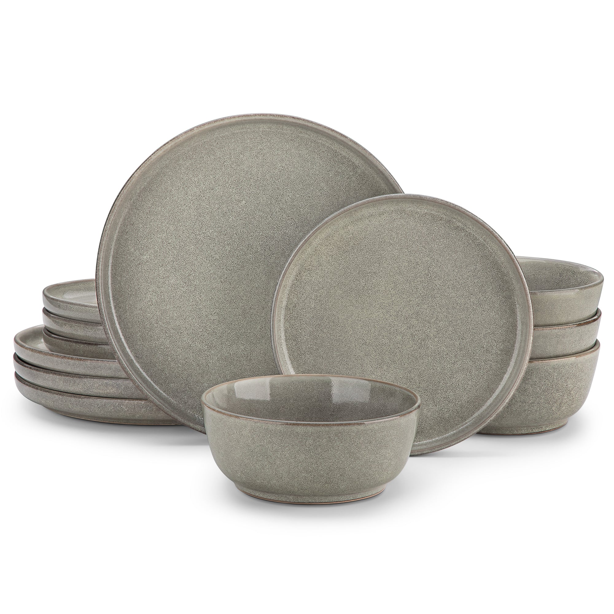vancasso 16 Pcs Dinnerware Sets, Stoneware Plates and Bowls Set